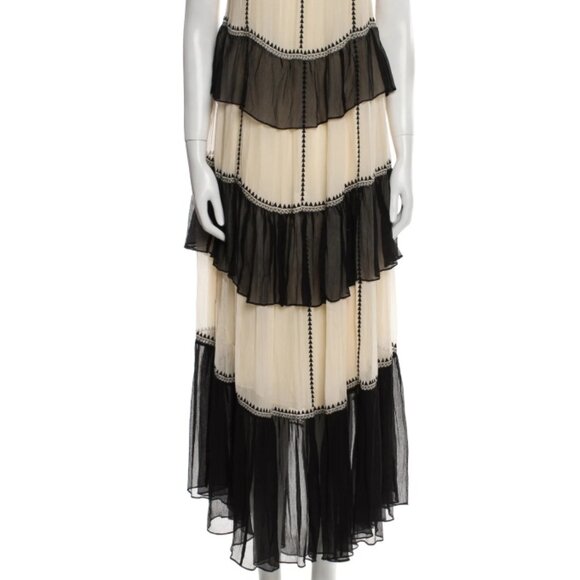 NWOT ULLA JOHNSON Delilah Silk Maxi Dress in Moonflower XS $1190 - Picture 10 of 10